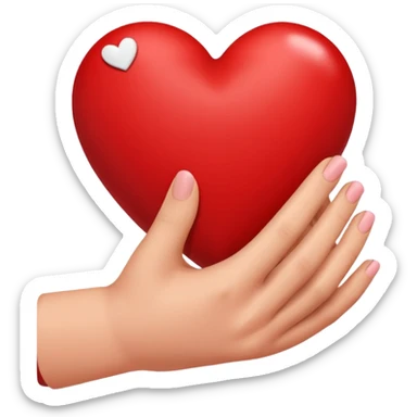 Un brazo abrazando un corazón sticker