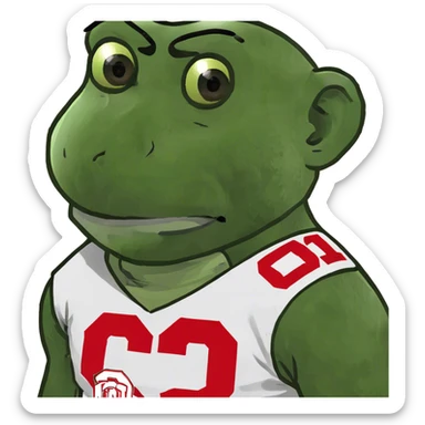Monkey with Ohio state football jersey sticker