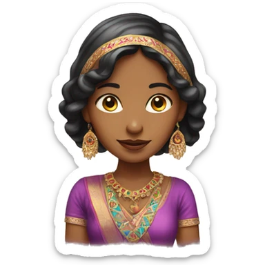 Indian fair Girl sticker