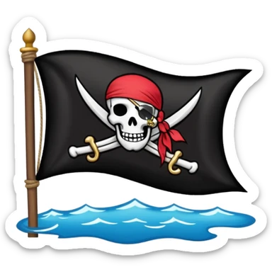 Drapeau pirate avec écrit "Libérez Fazer" sticker