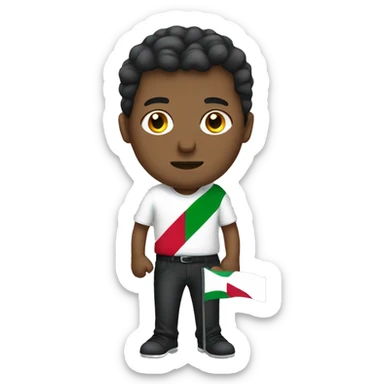 Guy with a Kuwaiti flag sticker