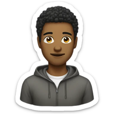 A strange man with the characteristics of a programmer, 17 years old and male sticker