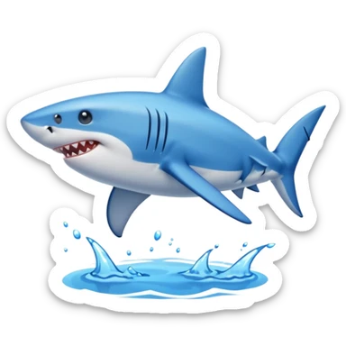 Tiburon con zapatos azules sticker
