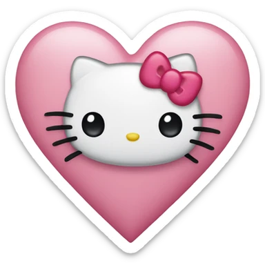 hello kitty heart sticker