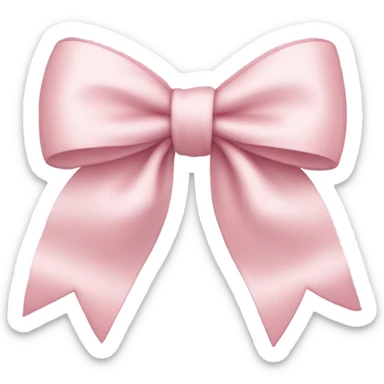 light pink bow sticker