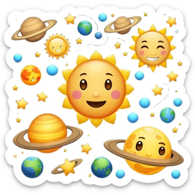 Faça um sistema solar sticker