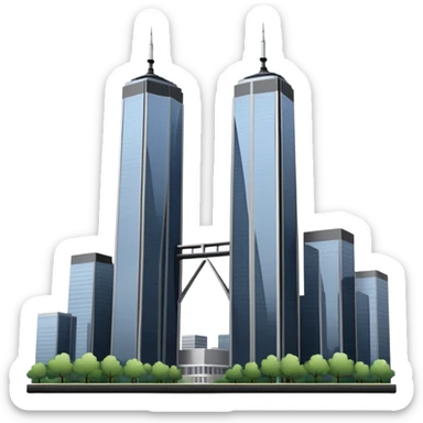 Twin towers  sticker