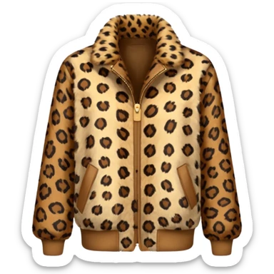 leopard print jacket sticker