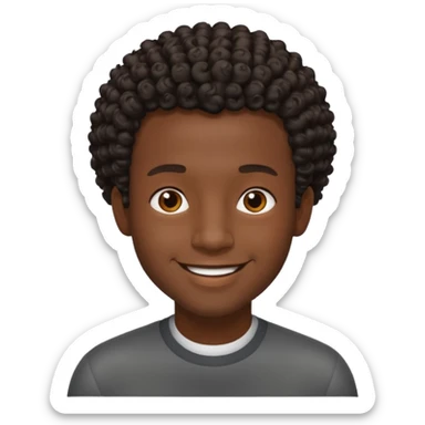 a black guy with shortscurls sticker