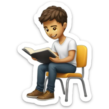 student studying practice sticker