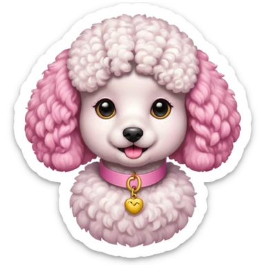 Poodle Rosa sticker