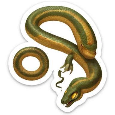 una serpiente emplumada asociado con el conocimiento de muchas culturas prehispanicas sticker