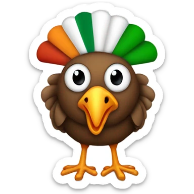 Turkey with an Irish flag  sticker