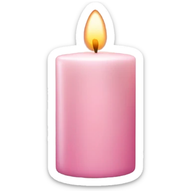 light pink candle sticker