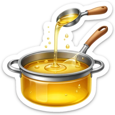 cooking oil boiling in pot sticker