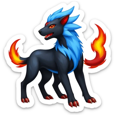 Luxray-Manectric-Houndoom-Pokémon-Fakémon-hybrid-creature sticker