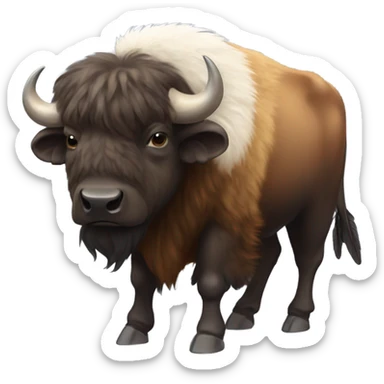 A buffalo with wings  sticker