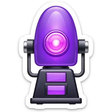 purple police siren sticker