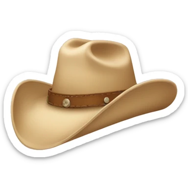 Beige cowboy hat sticker