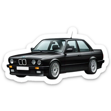 black bmw e30 sticker