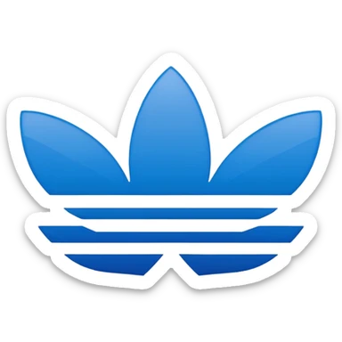 Adidas logo in blue color sticker