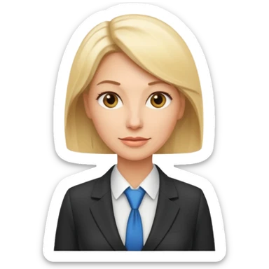blond business woman in her forties sticker
