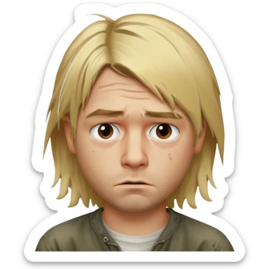 kurt cobain face sticker