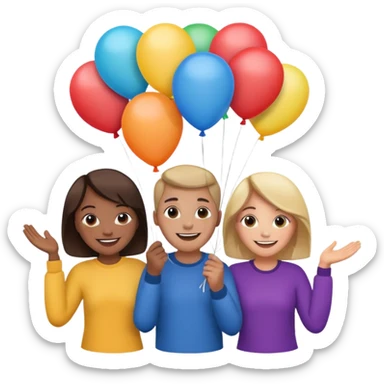 Balloon holders sticker