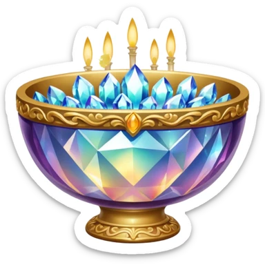 a bowl of blinged crystal sticker