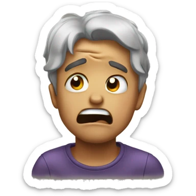 dramatic crying in agony emoji sticker