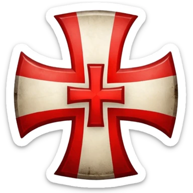 the red cross of the knights templar sticker