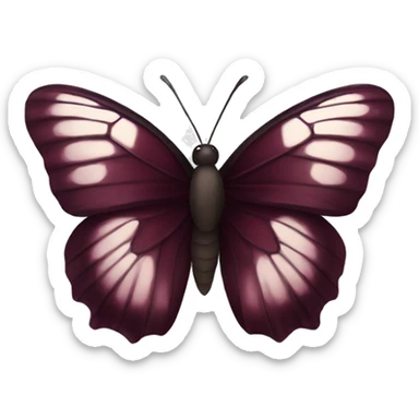 Dark maroon butterfly  sticker