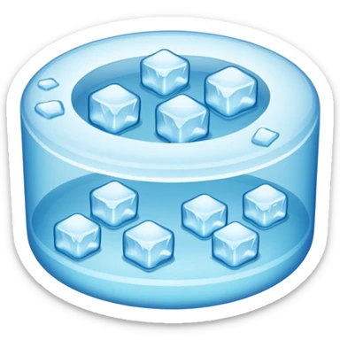 circle ice cube sticker