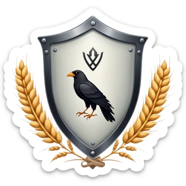 weat and crow runic blason shield sticker