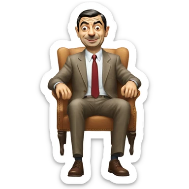 mr bean Sit IN Chair sticker