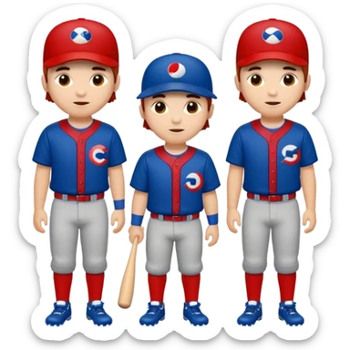quiero dos equipos enemigos de baseball  sticker
