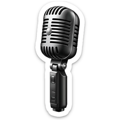 Microphone singing emoji  sticker