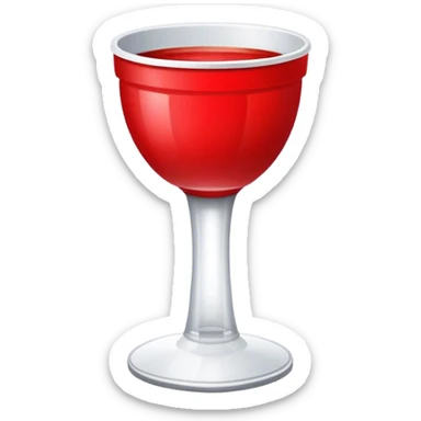 Red beer pong cup sticker