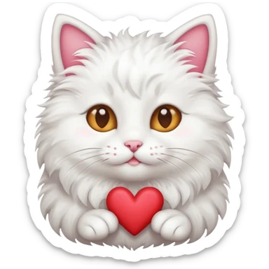 Cute cat with hearts  sticker
