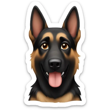 Black and tan German Shepard  sticker