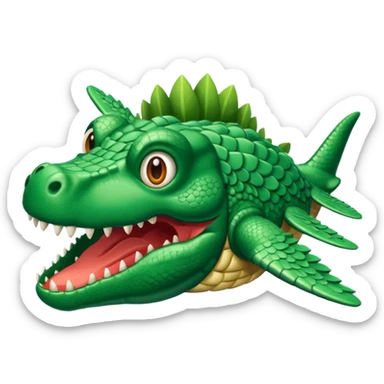 Hazme un avión con cabeza de cocodrilo sticker