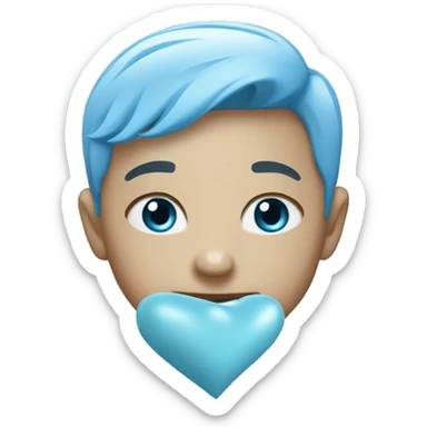 heart babyblue sticker