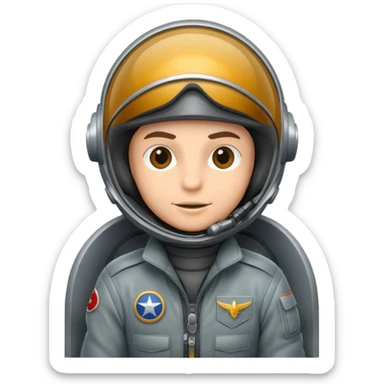 fighter jet in the sky with pilot inside  sticker