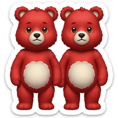 Two red bears 🐻  sticker