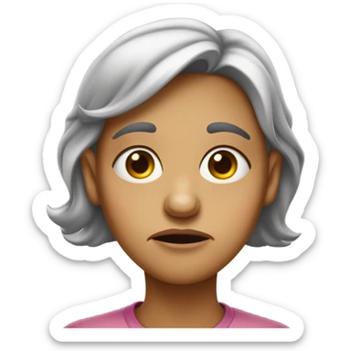 A girl that is disgusted sticker