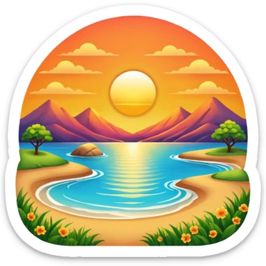 atardecer naturaleza sticker