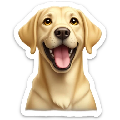 Yellow lab grinning sticker