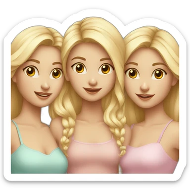 trio-girls-blonde-best-friends sticker