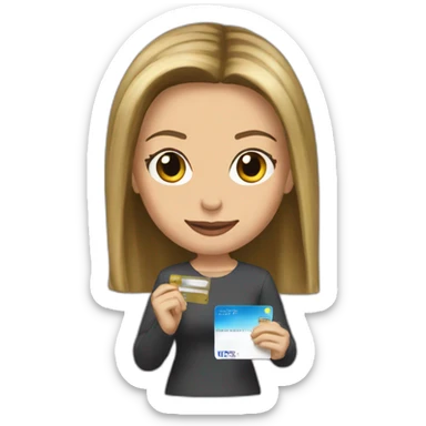 Rachel green with credit card sticker