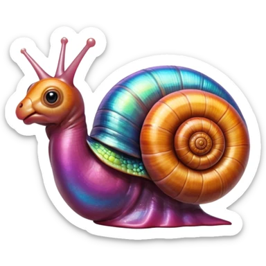 snail + anatomical heart sticker